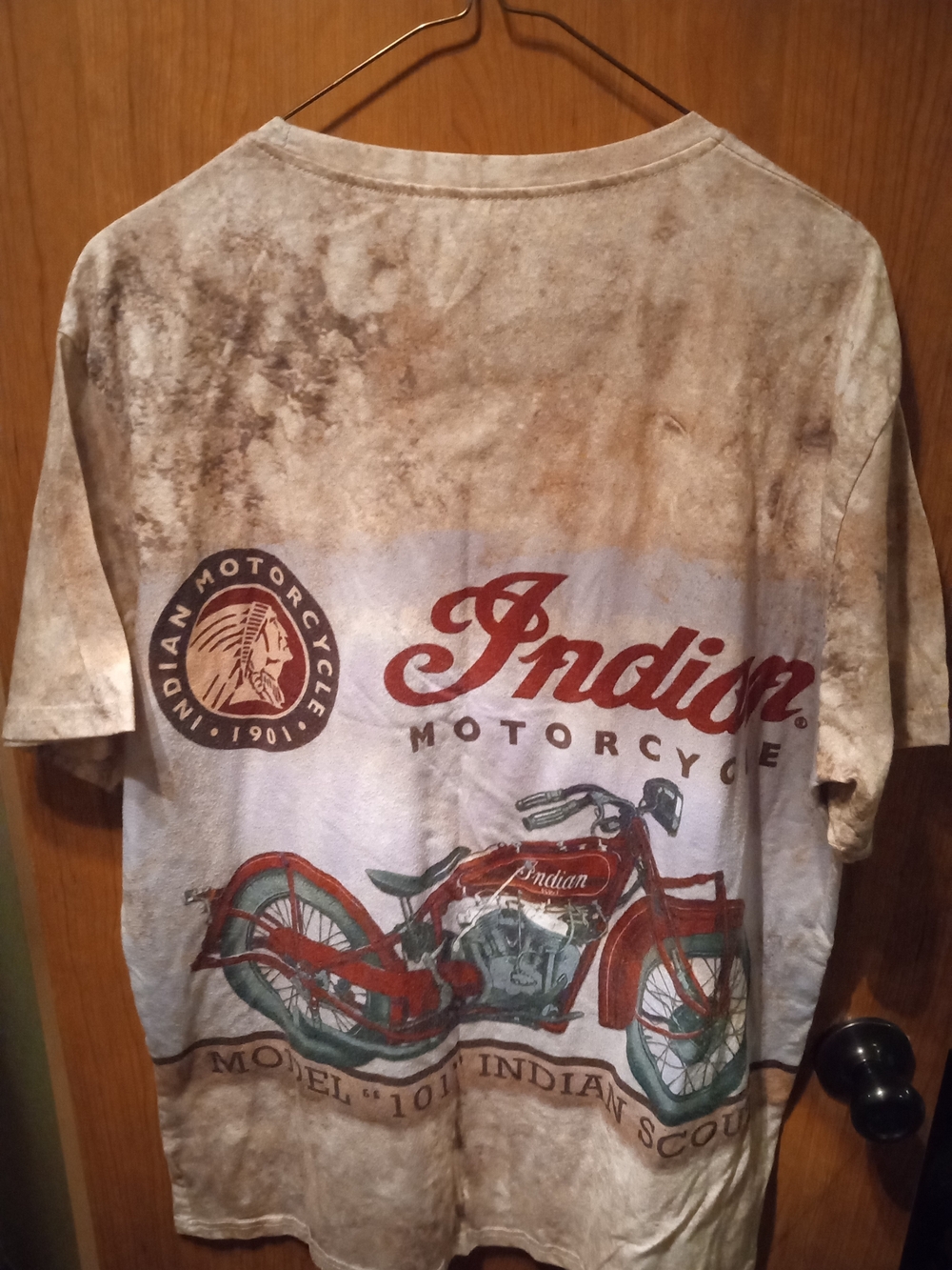 Indian Motorcycle Model 101 Scout - Tan/Brown Vintage Graphic - Picture 6 of 7